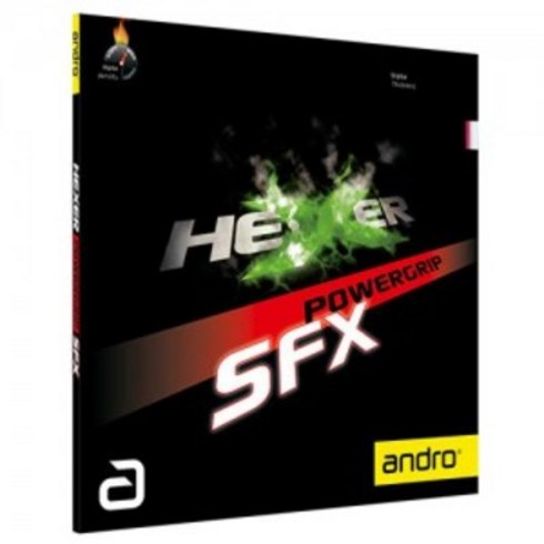[ANDRO] [안드로] 헥서 파워그립 SFX (Hexer PowerGrip SFX) 평면러버, BLACK