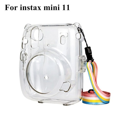 Fujifilm Instax Mini 11 7s 7c 케이스 커버 용 어깨 끈이있는 투명 소형 인스턴트 카메라 가방 PVC 보호대 커버 케이스, mini11의 경우