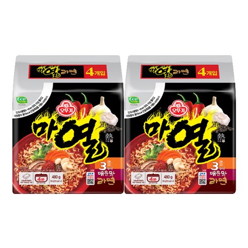 오뚜기 마열라면 120g, 8개