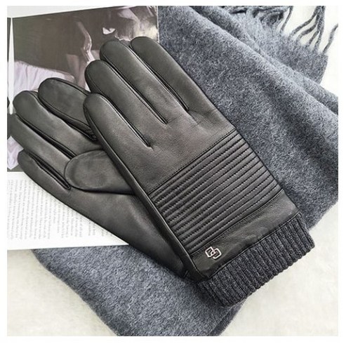 크로커다일 손목 니트 남성 가죽장갑 CL010