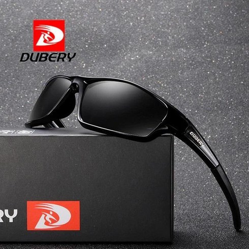 DUBERY D620 패션 편광 미러선글라스 라이딩 낚시 등산 자전거 남여공용, 7.bright black/black