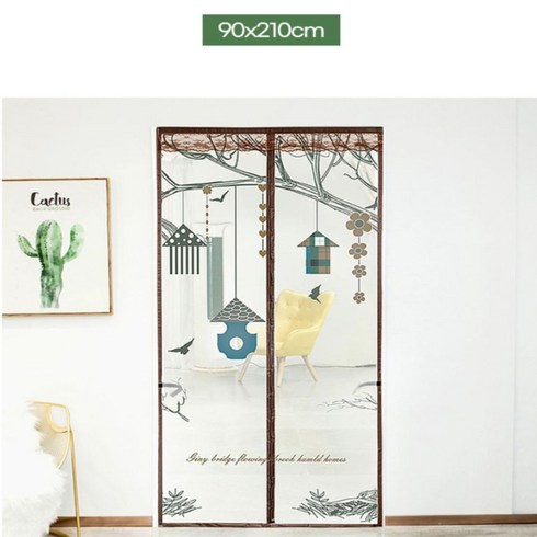 도어용방충망 방문모기장 (새집) 90X210CM 방충문 붙이는방충망 방출입문모기장 자석모기장
