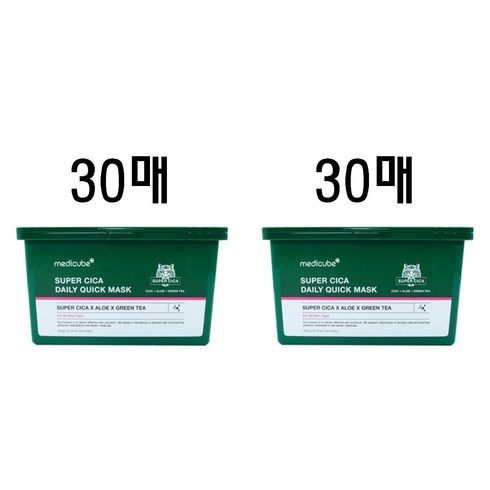 메디큐브마스크팩 - 메디큐브 슈퍼시카 데일리 퀵 마스크 팩 30매 1개, 60매, 1통