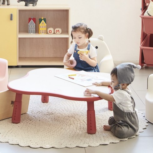 일룸어린이책상 - 일룸 클로버 그로잉 책상, 아이보리상판+레드