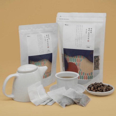 바라다 수제 볶은 발아 옥수수차 통곡물 티백, 통곡물450g, 450g, 1개