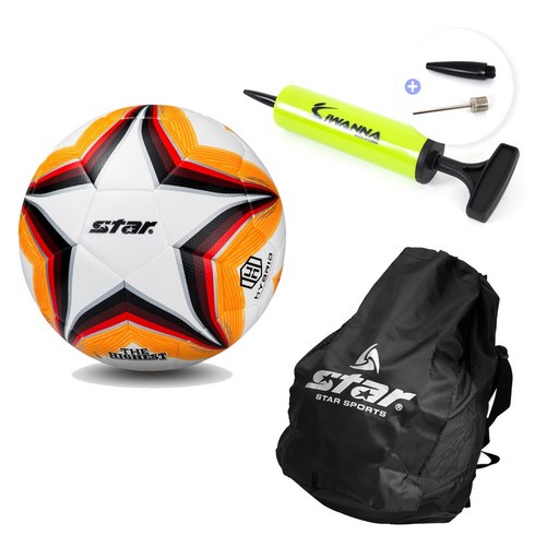 스타스포츠 더 하이스트 축구공 SB4025, SB4025+아이워너 펌프+스타 볼가방