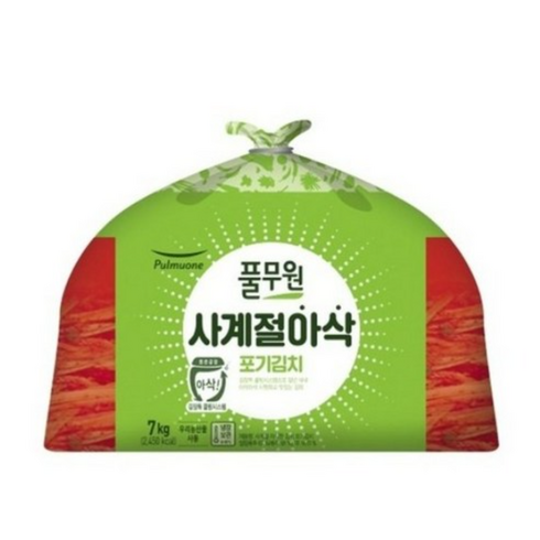 풀무원김치10kg - 풀무원 사계절 아삭 포기김치 7kg, 1개