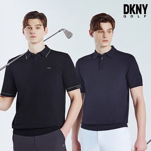 DKNY GOLF 24SS 남성 여름 기능성 골프 팬츠 2종 - DKNY GOLF 남성 24SS 핫썸머 기능성 반팔니트 2종
