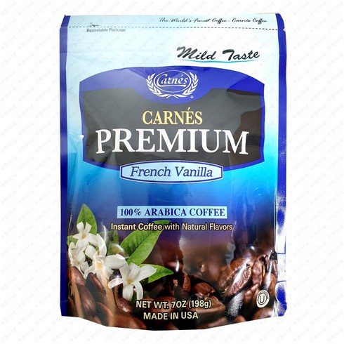 카네스 프리미엄 프렌치바닐라향 커피198g/CARNES U.S.A., 198g, 1개