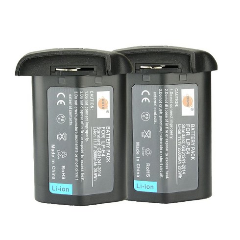 CANON LP-E4 대용량 호환배터리 캐논 EOS 1ds3 배터리 1D3 DSLR 1D4 카메라 1D C 싱글충전기 배터리, LP-E4 배터리x2