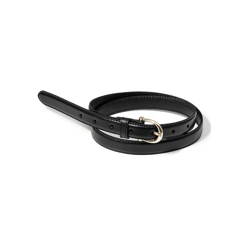 halden벨트 - Halden (W) chic gold bell buckle cowhide leather belt (T016_black)