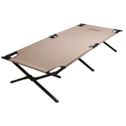 콜맨 트레일헤드 II 캠핑 침대 접이식 6피트 2인치 300파운드 지탱, Military Camping Cot