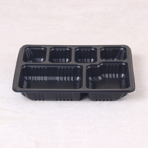 일회용 PP 포장 배달 용기 실링용기 JH 23193-6A 블랙 600개 전자레인지, JH 실링 23193-6A 블랙 600개, 단품