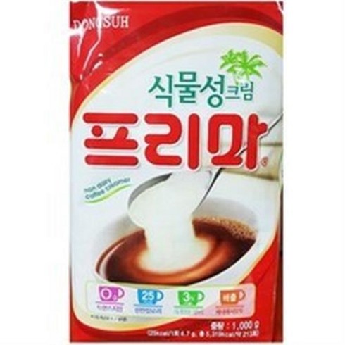 프리마마케어 - MDO4813 동서 프리마 식물성크림 (1KgX1개) 가정용 프리마/커피프리마/커피프림/업소용식자재, 3개, 3세트, 1개입, 1kg