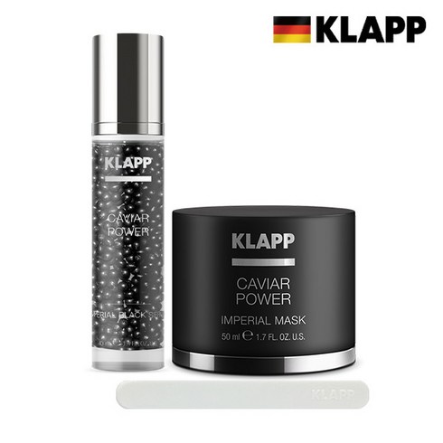 [클랍] [KLAPP] 캐비어 블랙세럼 40ml + 캐비어 마스크 50ml (유통기한 2, 상세 설명 참조