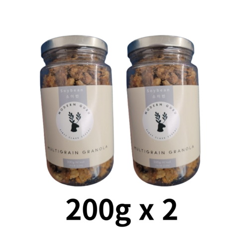모던그루 - 모던구루 소이빈 수제 그래놀라, 400g, 2개