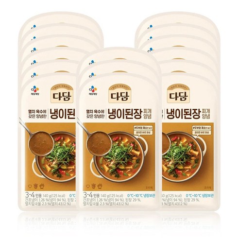 CJ-다담 냉이된장찌개 양념 엄마요리 집밥 바쁜아침 간편한끼 단골메뉴 요리쟁여템 140g, 30개