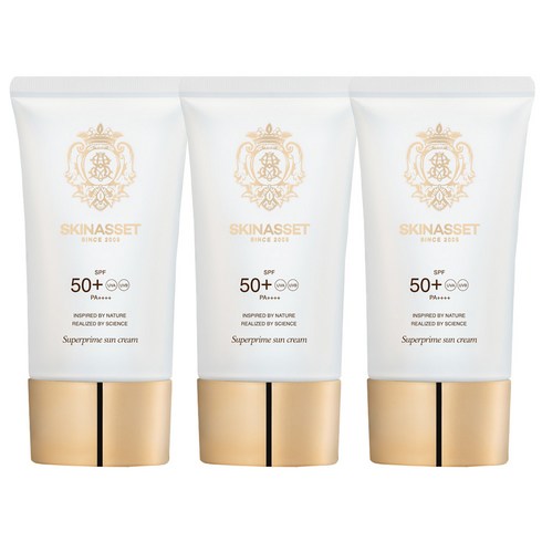 2023년 가성비 최고 면세점로우로우 - 스킨에셋 슈퍼 프라임 선크림 50mlx3개 (SPF50+) PA++++ 끈적이지 않는 썬크림, 단품
