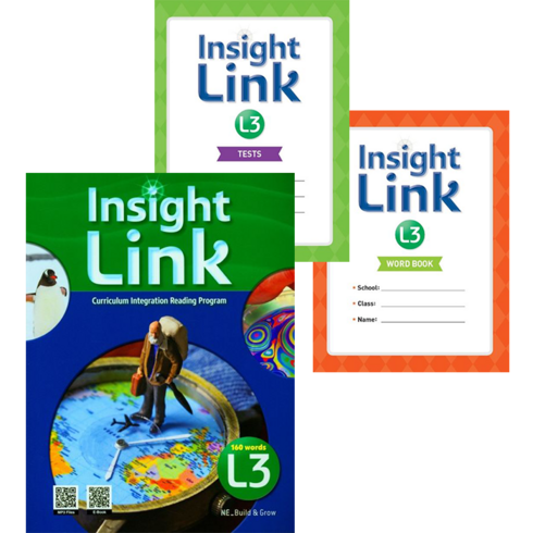 insightlink3 - 인사이트 링크 3 Insight Link 3 Student Book+Workbook+QR Code+Tests+Word Book 세트 (Class Pack) NE능률 (전3권)