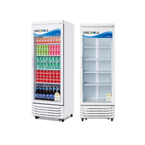 유니하이테크 업소용냉장고 쇼케이스 음료수냉장고 레몬색 UNI-D465RF-Lime, UNI-D465RF 레몬 지역별착불배송