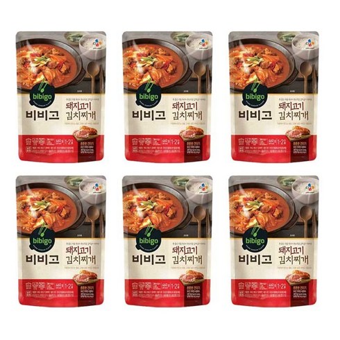 비비고 돼지고기김치찌개, 460g, 6개