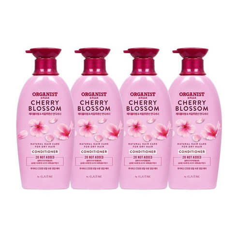 오가니스트 내추럴 수분 컨디셔너 체리블라썸향, 500ml, 4개