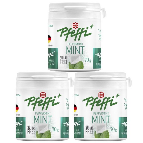 페피 pfeffi 무설탕 민트 캔디 독일직수입, 70g, 3개