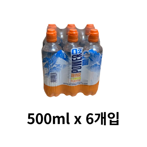 오투스플러스 - 파워오투 오렌지 레몬향 혼합음료 500ml, 3L, 2개