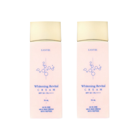 엔비 화이트닝 리바이탈 백탁없는 눈시림없는 촉촉한 톤업 선크림 1+1 70ml