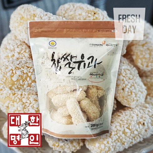 담양한과 전통 찹쌀유과세트 2봉×200g, 200g, 2개