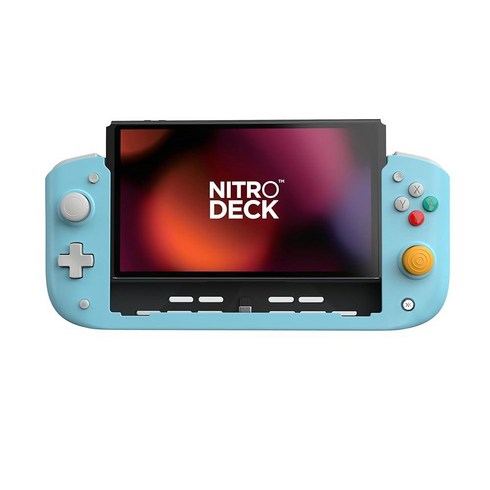 CRKD Nitro Deck - Professional Handheld with Zero Stick Drift for Nintendo Switch and OLED Black, 레트로 블루