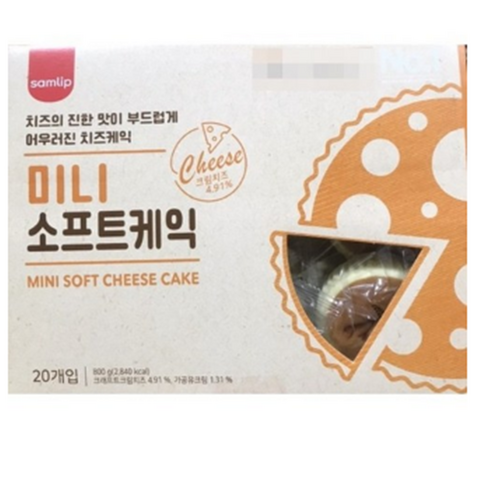 삼립 미니 소프트 치즈케익 40g X 20개, 800g, 1개