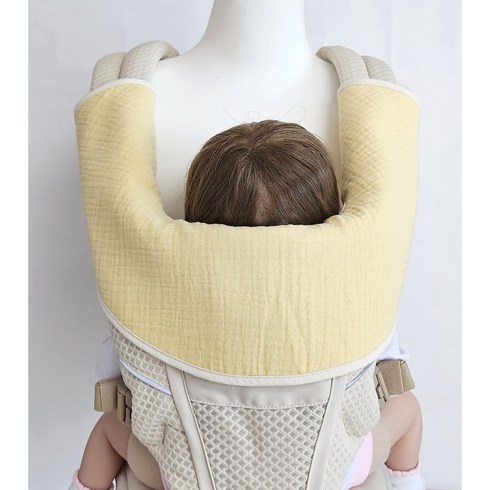 메롱베베침받이 - 메롱베베 아기띠 침받이 올인원 일체형, 1개, 옐로우