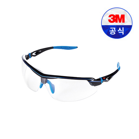 3M 김서림방지 보안경 스카치가드 코팅 AP-300(투명/블루프레임), 1개, 혼합색상