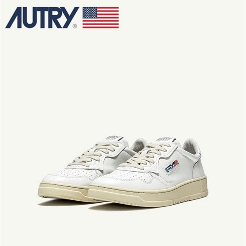 화이트 가죽의 메달리스트 로우 스니커즈 AUTRY 메달리스트 로우 남성용 AULM-LL15