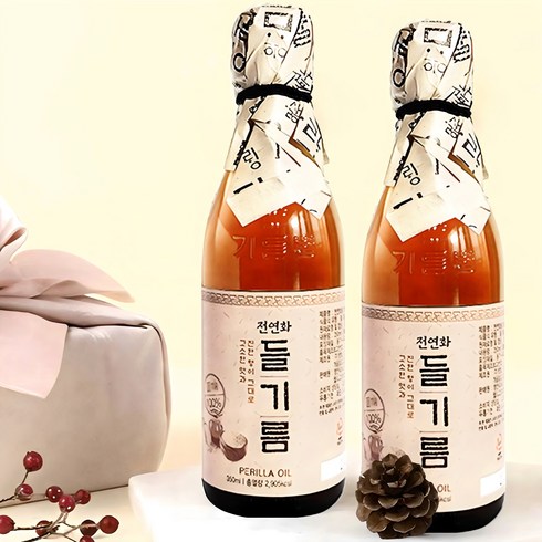 밥상마루들기름 - 시장쏙 전연화 들기름, 350ml, 2개