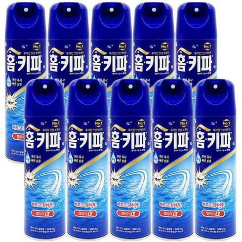 2023년 가성비 최고 에프킬라 - 홈키파 엘비이 알파 수성에어졸 살충제, 500ml, 10개