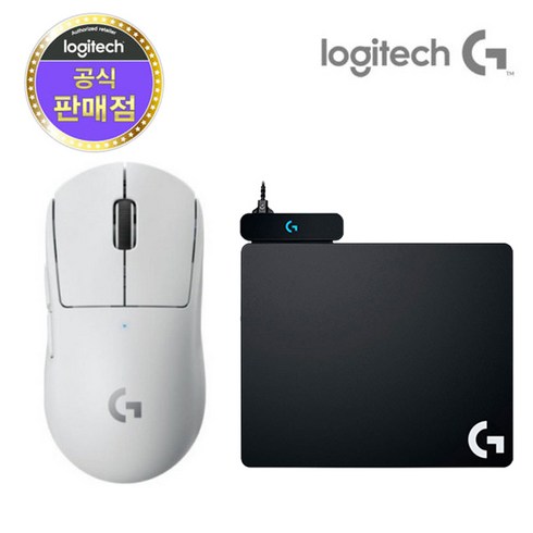 로지텍코리아 로지텍G G PRO X SUPERLIGHT 무선 게이밍마우스 지슈라, 화이트+파워플레이