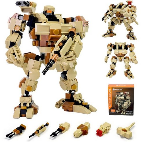 MyBuild Mecha Frame Titan - 장난감 건물 세트 메카 6인치 로봇