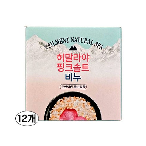벨먼 히말라야 핑크솔트 비누 로맨틱한 플로럴향, 90g, 12개