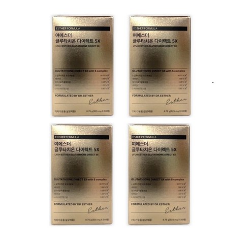 에스더포뮬러 여에스더 글루타치온 다이렉트 5X 30매 4박스 (120매), 9.75g, 4개