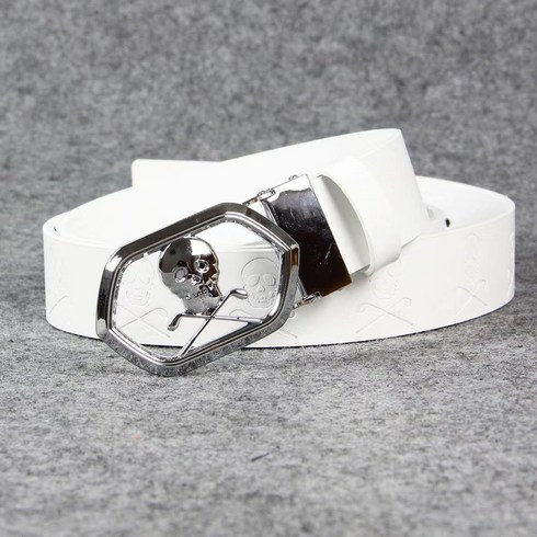 2023년 가성비 최고 어메이징크리 - 골프 남성 골프 벨트 스포츠 벨트 양면사용 가죽 벨트, 110cm, 하얀색