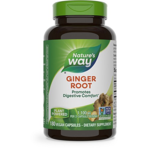 ginger:banglecry/rhsm - 네이쳐스웨이 진저 루트 550mg 비건 캡슐, 180정, 1개