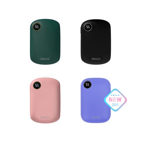 2023년 가성비 최고 조엘리 충전식손난로 - 조엘리 대용량 충전식 휴대용 손난로 보조배터리 C타입, 퍼플, N3