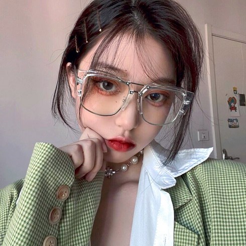 안경 - 몬스타비전 투브릿지 투명 오버사이즈 패션 뿔테안경