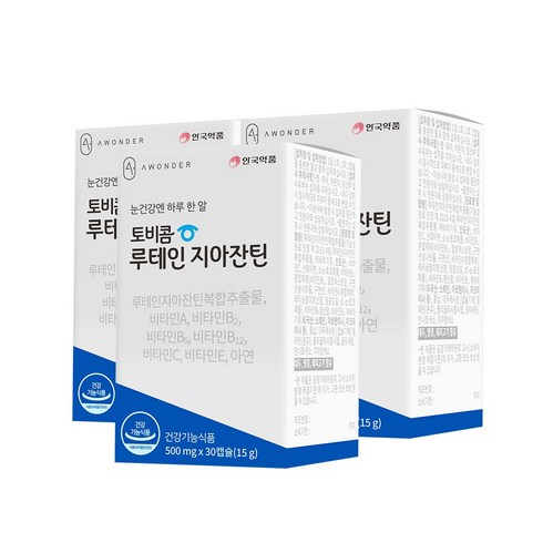 안국약품 토비콤 루테인 지아잔틴 30캡슐, 3개, 30정
