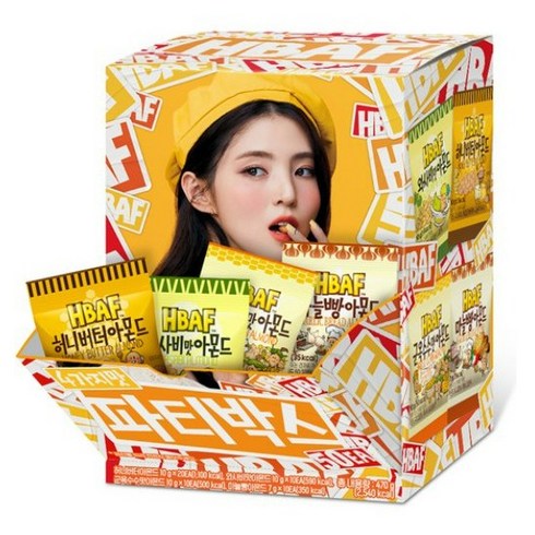 바프 파티박스 아몬드 마늘빵 7g x 10p + 군옥수수맛 10g x 10p + 와사비맛 10g x 10p + 허니버터 10g x 20p 파티박스, 1세트, 470g