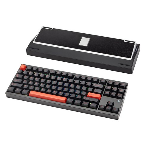 crush80 - WOB Crush80 키보드 크러쉬 케이밍 핫스왑 유무선 키보드, 극지해축 RGB 7500mAh, 해외 블랙