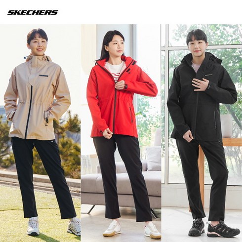 스케쳐스 23년NEW 스케쳐스[SKECHERS] 3Layer 우븐 상 하의 콤비 세트 2종 여성