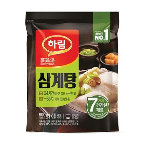 하림삼계탕 - 하림삼계탕 800g 6봉, 6개